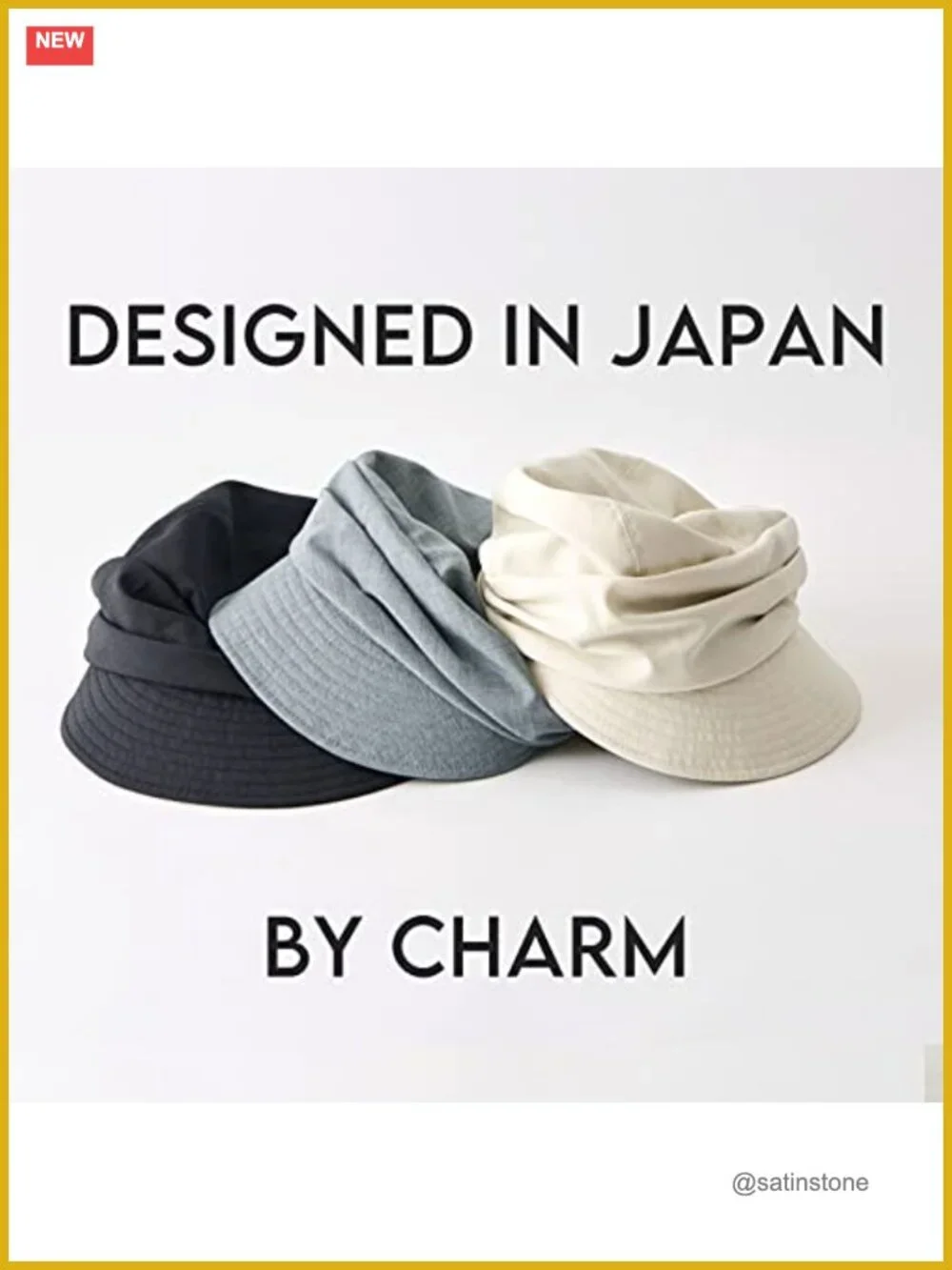 Organic Cotton Sun Hat with Folding Visor UV Protection